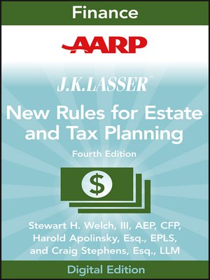 cover image of AARP JK Lasser's New Rules for Estate and Tax Planning